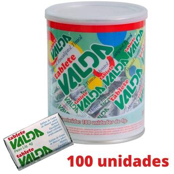 Imagem de Chiclete Tablete Goma de Mascar Valda - Pote com 100 un
