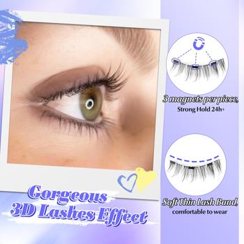 Imagem de Cílios magnéticos ALICE Natural Look Cílios de mangá reutilizáveis