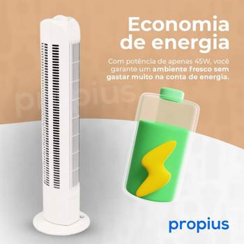 Imagem de Circulador Ar 220V Ventilador Turbo Coluna Torre Potente