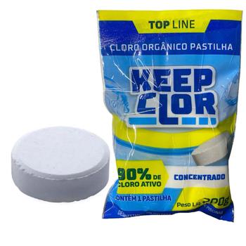 Imagem de Clorador Flutuante + Cloro Pastilha Kit C/5 Tablete Pedra 200 Gramas