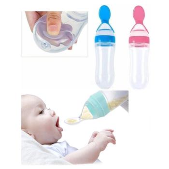 Imagem de Colher dosadora bebe garrafa mamadeira silicone papinha 90ml