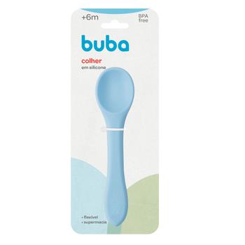 Imagem de Colher em Silicone Flexível para Refeição do Bebê Introdução Alimentar Buba