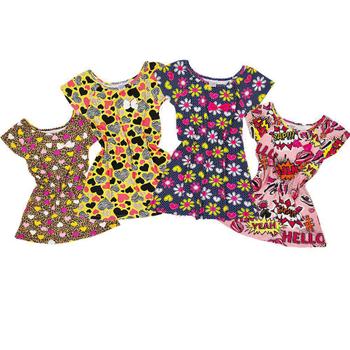 Imagem de Combo c/ 4 Vestidos  Raglan Infantil Juvenil 1 Ao 14 Anos