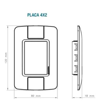 Imagem de Conjunto 4x2 Com 1 Tomada 2p+T 10a/250v Tramontina Aria