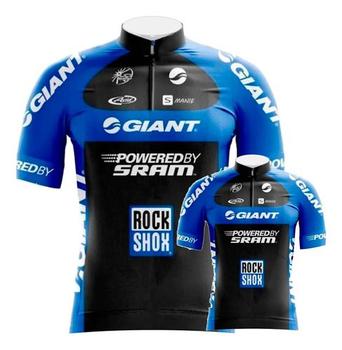 Imagem de Conjunto Camisa Ciclismo Giant Pai E Filho Esportiva Bike Uv Mtb