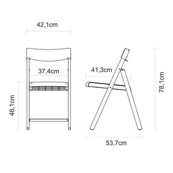 Imagem de Conjunto de 4 Cadeiras Tramontina Potenza Dobrável Marrom Mista