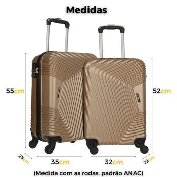 Imagem de Conjunto de Malas de Viagens Para Bordo - Fibra Rígida 4xRodas 360