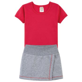 Imagem de Conjunto menina com blusa e shorts saia