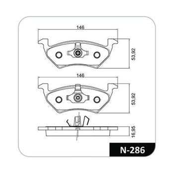 Imagem de Conjunto Pastilhas de Freio Volkswagen Gol/Parati/Saveiro/Voyage Cobreq - N-286