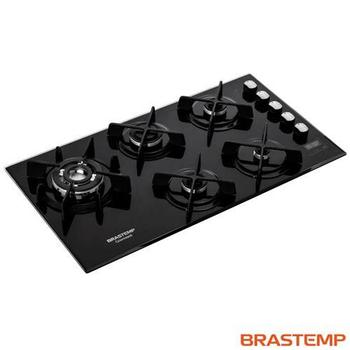 Imagem de Cooktop 5 Bocas Brastemp com Quadrichama e Timer Touch - BDT86AE