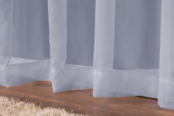 Imagem de Cortina em Voil Liso Para Sala ou Quarto Para Varão Simples Azul 4,00m x 2,50m