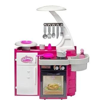 Imagem de Cozinha Classic Rosa Completa Brinquedo Infantil Menina Cotiplás 1601