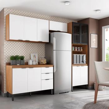 Imagem de Cozinha Modular Com 4 Peças Firenze Composição 02 Amendola Branco Demóbile