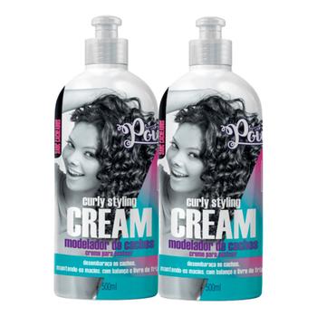 Imagem de Creme para Pentear Soul Power Curly Styling Cream Modelador de Cachos 500ml  Kit com duas unidades