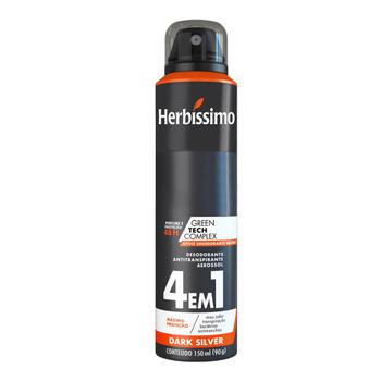 Imagem de Desodorante Aerosol Antitranspirante Herbissimo Dark Silver 150Ml