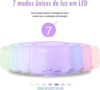 Imagem de Difusor Aromatizador Portátil Com Luz Led Usb