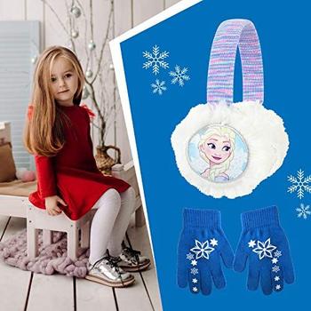 Imagem de Disney Frozen II Elsa Earmuff e Glove Set 4015 Azul