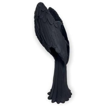 Imagem de Escultura Castiçal Anjo Negro Fêmea Ou Macho Em Resina 25 Cm