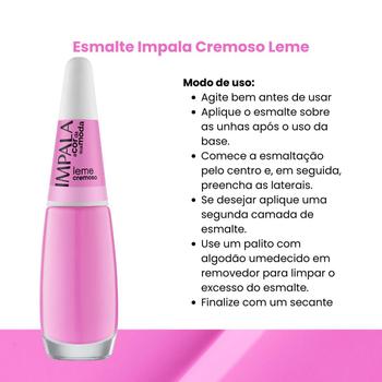 Imagem de Esmalte impala a cor da moda cremoso leme