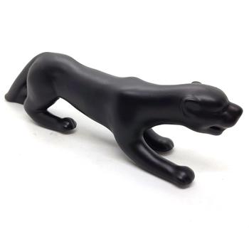 Imagem de Estátua Pantera Leopardo Porcelana Decorativa Sala Casa 20cm