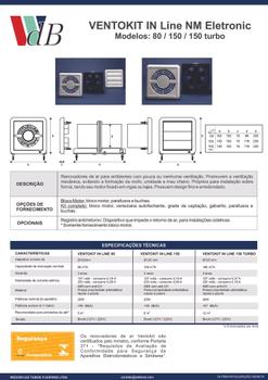 Imagem de Exaustor ventokit In Line Nm 150 com reg bivolt + grade frontal vk 150