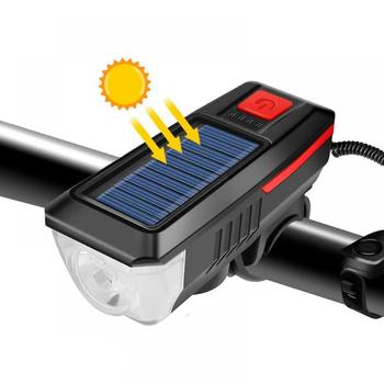 Imagem de Farol de Bicicleta LED T6 Solar e USB 350 Lumens 200m