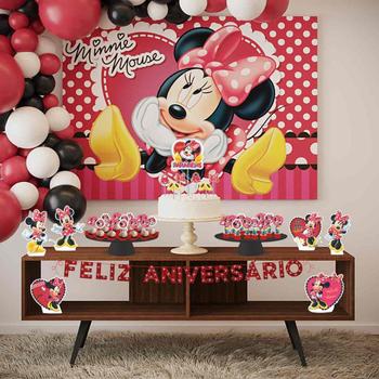 Imagem de Festa Minnie Mouse Kit Aniversário Fácil em EVA com 39 Peças