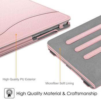 Imagem de Fintie Case para Samsung Galaxy Tab S6 10,5" 2019 (Modelo SM-T860/T865/T867), Patenteado S Pen Slot Design Suporte de visualização multi-ângulo Capa Auto Wake/Sleep, Rose Gold