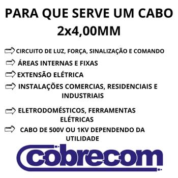 Imagem de Fio Cabo Pp 75 Metros 2x4,00mm Com Selo Do Inmetro 