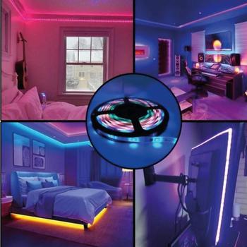 Imagem de Fita Led Colorida 5mt Prova D'agua Bluethooth USB + Controle