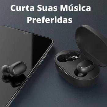 Imagem de Fone Bluetooth Sem Fio Preto Para Samsung S21 Fe