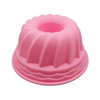 Imagem de Forma Assadeira De Silicone Redonda Furo Bolo Pudim Torta