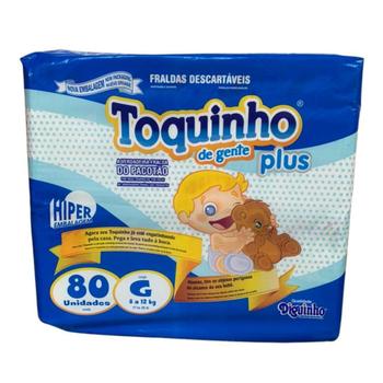 Imagem de Fralda toquinho plus hiper g com 80 unidades