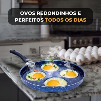 Imagem de Frigideira Multiuso Gourmet 4 Divisórias Ovo Hambúrguer Cinza