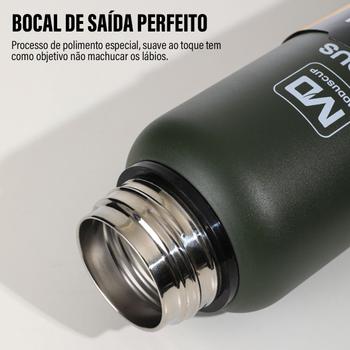 Imagem de Garrafa Térmica Café Suco Água Aço Inox 1L ou 1,5L Com Bolsa de Transporte Academia Passeio Caminhada Camping Bebida Quente Gelada 