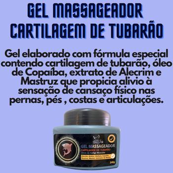 Imagem de Gel Massageador San Jully Cartilagem de Tubarão Pote 240g Kit Promocional 12 Unidades