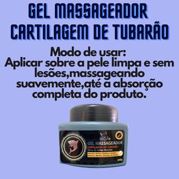 Imagem de Gel Massageador San Jully Cartilagem de Tubarão Pote 240g Kit Promocional 12 Unidades