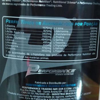 Imagem de Isolate Whey Protein 909G  - Performance Science Nutrition - Whey Isolado Zero Carboidratos - Sem Carboidratos