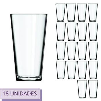 Imagem de Jogo 18 Copos Chiques 350ml Cairo Drinks Vidro Mesa Posta