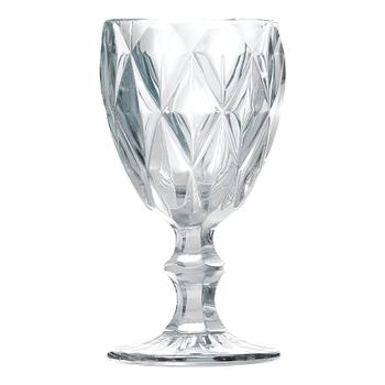 Imagem de Jogo 2 Taças de Vidro Diamond Diamante Transparente 300ml Água Class Home