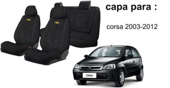 Imagem de Jogo Capas Tecido Inovadoras para Assentos Corsa 2003+2012 + Volante + Chaveiro GM
