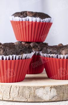 Imagem de Jogo Com 12 Formas de Silicone Flexível e Higiênica Muffins Bolos Mini Tortas