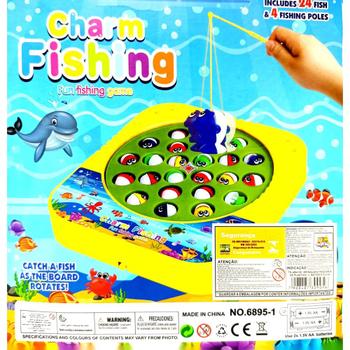 Imagem de Jogo Pega Peixe Gigante Fishing Game 24 Peixes Grandes - Toy King