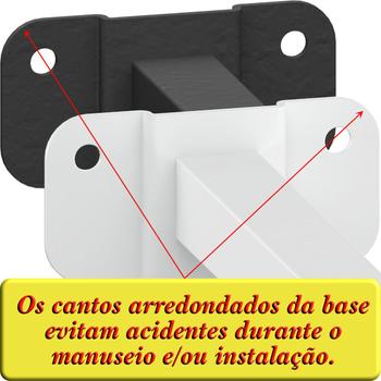 Imagem de KIT 12 Suportes Haste De Refletor Led Parede Fachada Banner Base Reta 80 Cm