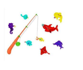 Imagem de Kit 2 Brinquedos Kits Pescaria Infantil Peixes Pesca 9 Peças