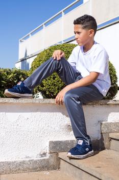 Imagem de Kit 2 Calças Infantil Tecido Helanca Flanelado Bolso Traseiro 376