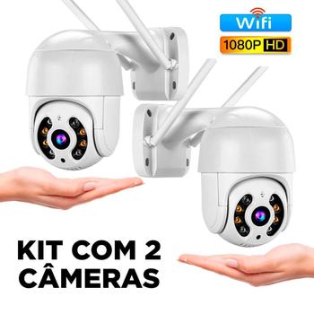 Imagem de Kit 2 Câmeras Ip Wi-Fi Externa Visão Noturna Colorida Zoom