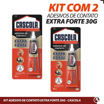 Imagem de Kit 2 Cola Adesivo De Contato Extra Forte 30g S/ Cheiro Sapateiro Marceneiro - CASCOLA