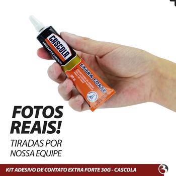 Imagem de Kit 2 Cola Adesivo De Contato Extra Forte 30g S/ Cheiro Sapateiro Marceneiro - CASCOLA