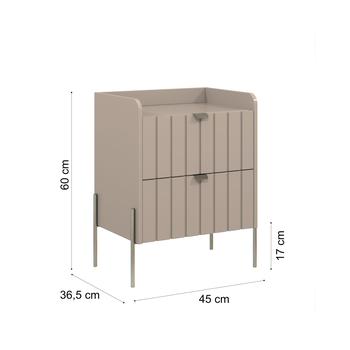 Imagem de Kit 2 Mesa Cabeceira Industrial Conect Para Cama Moriah 45cm